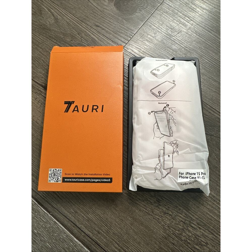 TAURI 5 in 1 for iPhone 15 Pro Case Clear, [Yellowing Resistant]